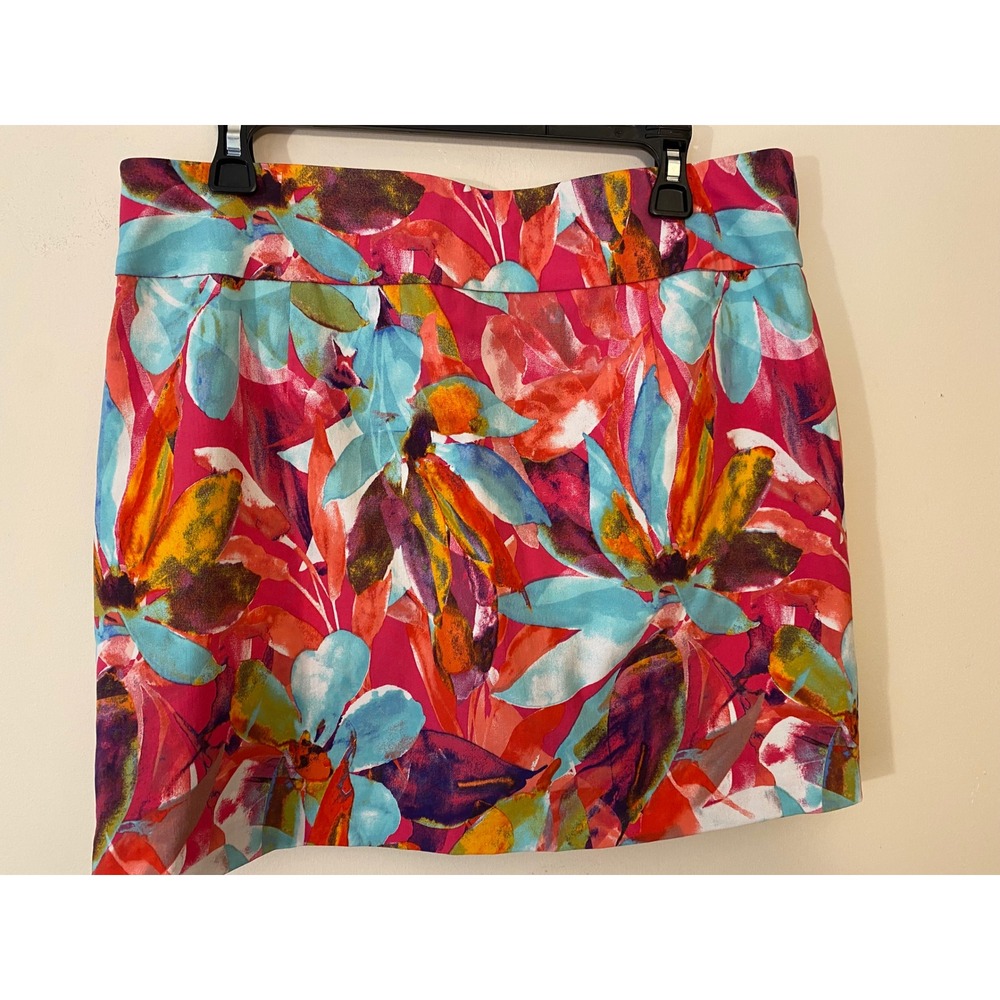 Zac & Rachel Tropical Floral Skort Sz 12 Resort Vacation Coastal Chic - Picture 3 of 8